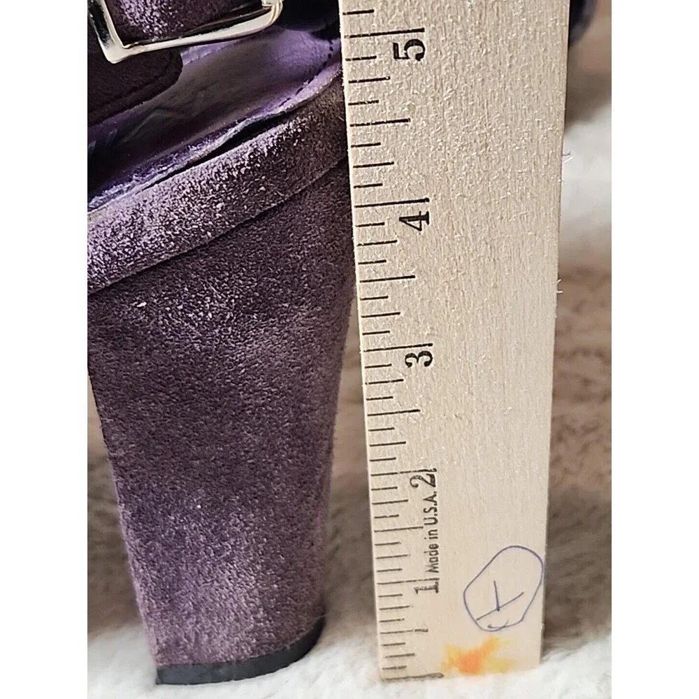 MIA Shoes Womens 7-1/2 Suede Refine Suede 4 inch block heels Peep Toe Platforms‎